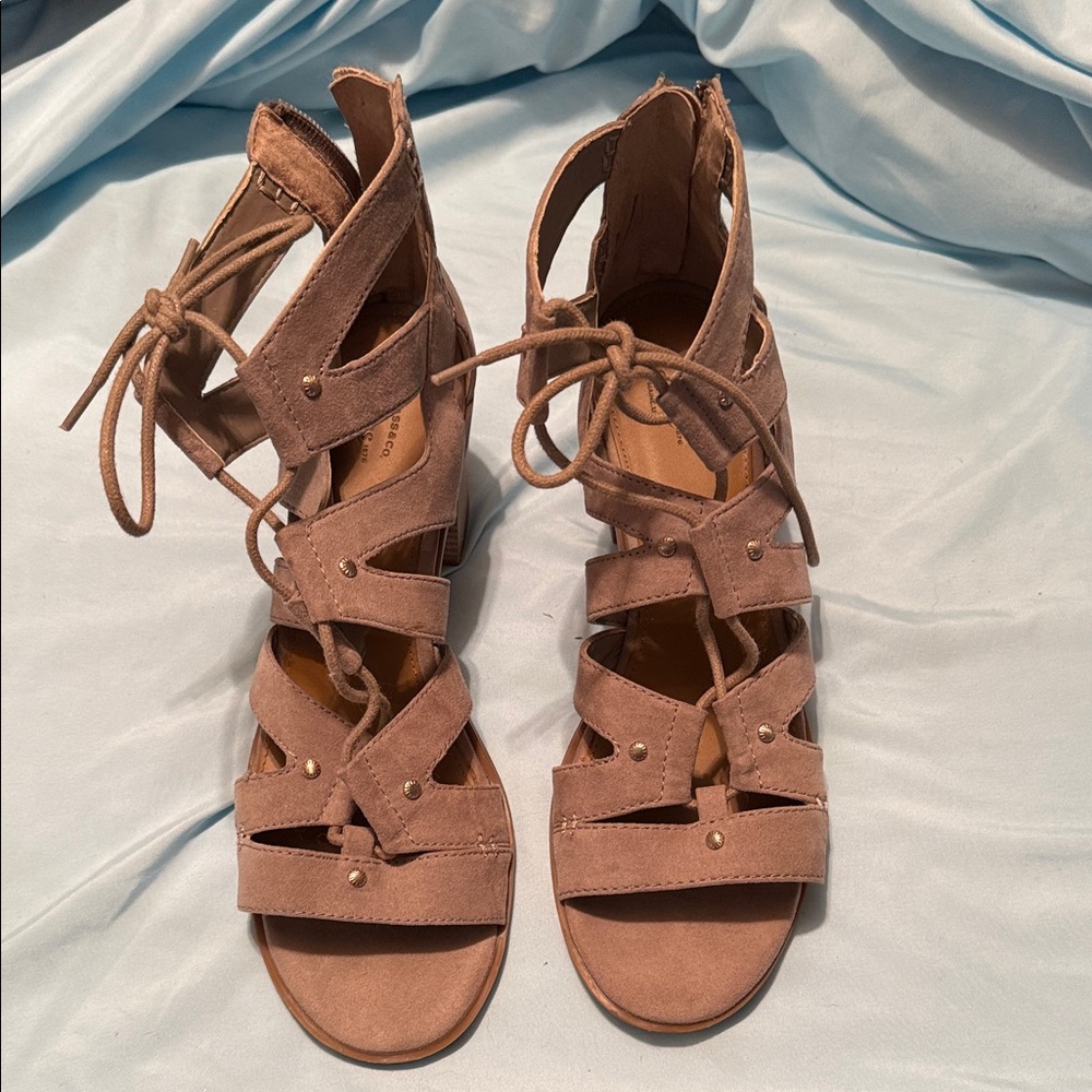 G.H. Bass & Co. Brown Lace-Up Sandals